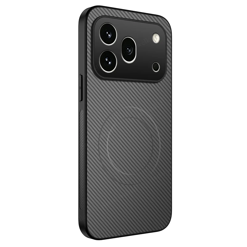 Carbon Fiber PU Leather Magnetic Soft TPU Protective Phone Case Cover