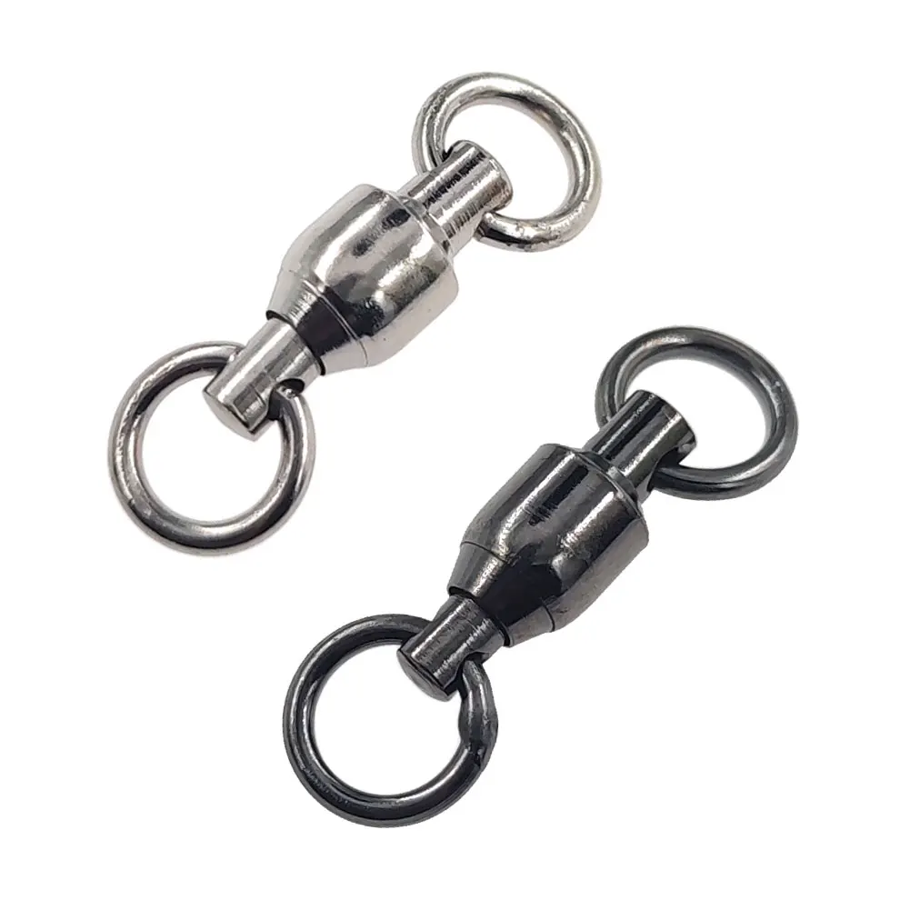 5-10pcs Fishing Swivels Ball Bearing Swivels with Solid Ring Bass Saltwater  Fishing Tackle Big Game Fishing Equipment