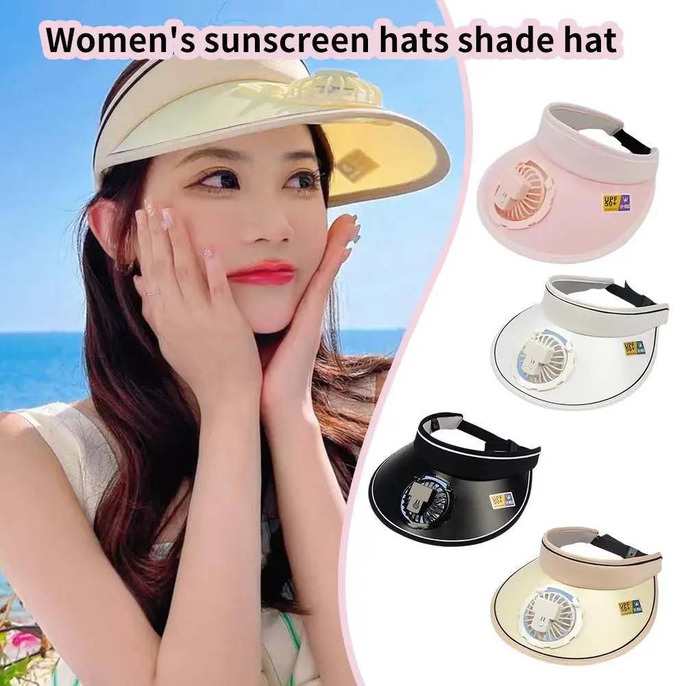 선풍기 선캡 고풍속 대용량 풍량, 유행 및 휴대용 USB 충전, 다중 조정 가능한 설정, 선물, 2024