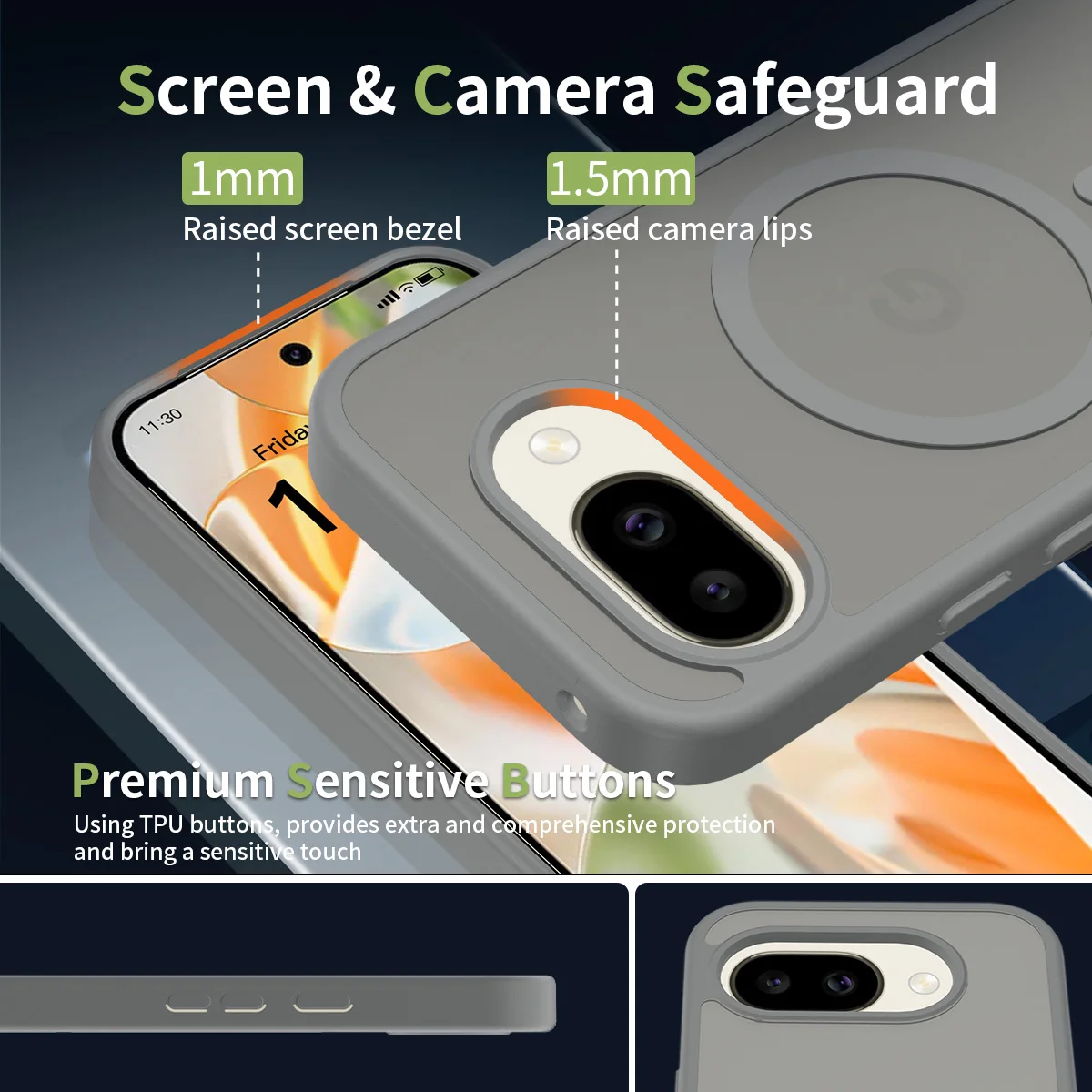 Translucent Matte Magnetic Wireless Charging Case - Candy Color Slim Cover