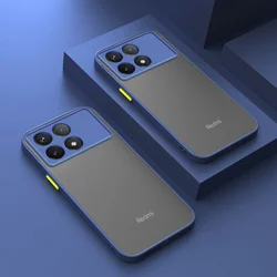 Matte Translucent Hard PC Protective Bumper Case Cover for Redmi Note 13 4G (Blue)