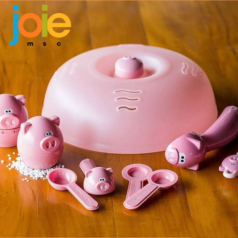 JoiePiggyNonstickSiliconeBakingSpatulaMeasuringCupsSpoons