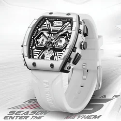 2023 Hot Luxury Brands Mark Fairwhal Fashion Men's Quartz Watches Watches Aautomatic Date Silicone Strap Waterproof Clocks Reloj