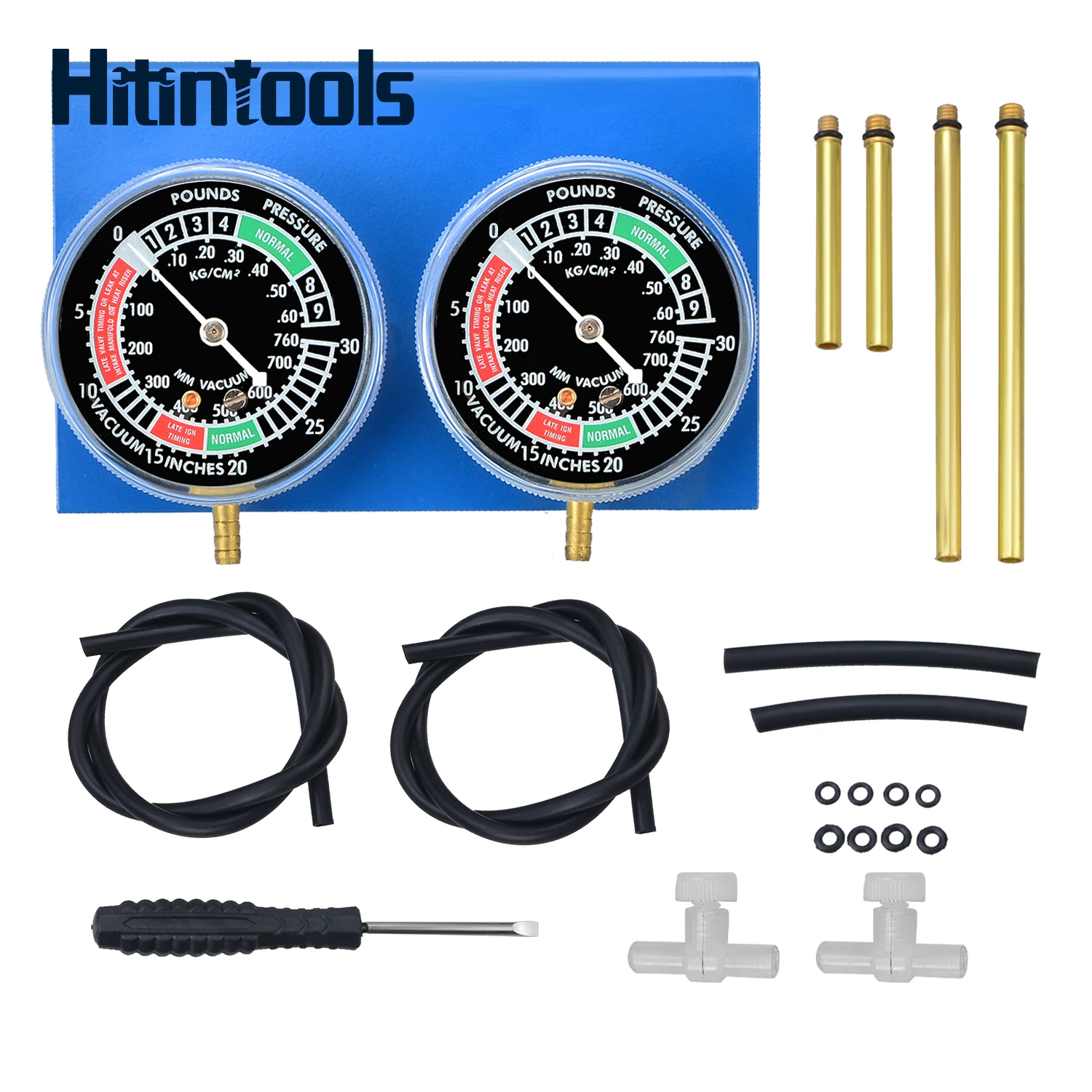 2 Carburetor Carb Vacuum Gauge Synchronizer Synch Guage Set Cylinder