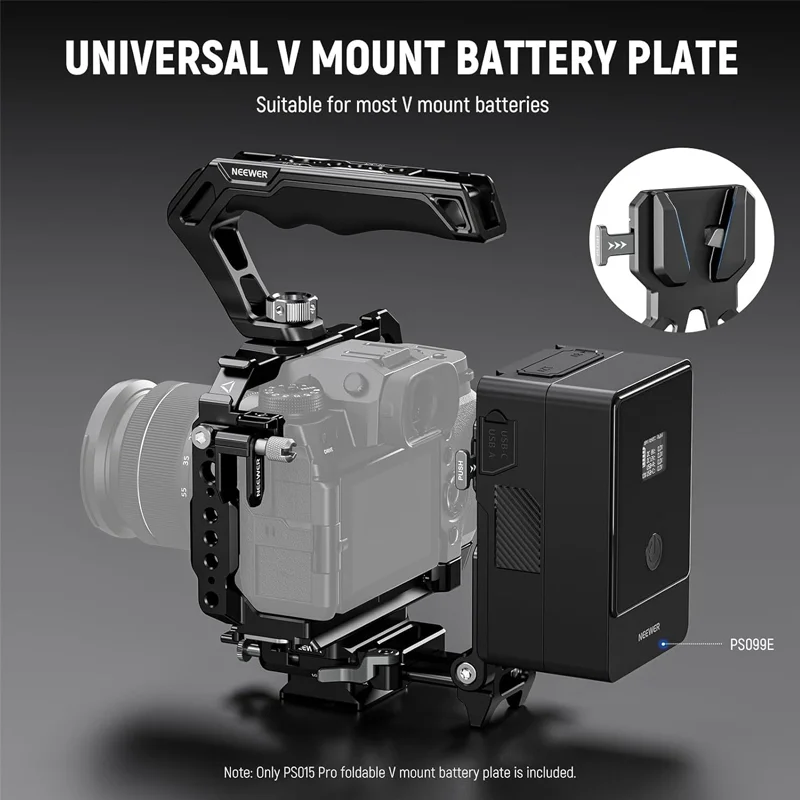 NEEWER Foldable V Mount Battery Plate Arca Camera Baseplate RS3 RS4 Gimbal & Tripod Lightweight DSLR Camera Video Rig