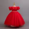Shiny Toddler Little Big Girls Off Shoulder Ruffled  Wedding Flower Girl Birthday Party Pageant Formal Holiday Dress 3