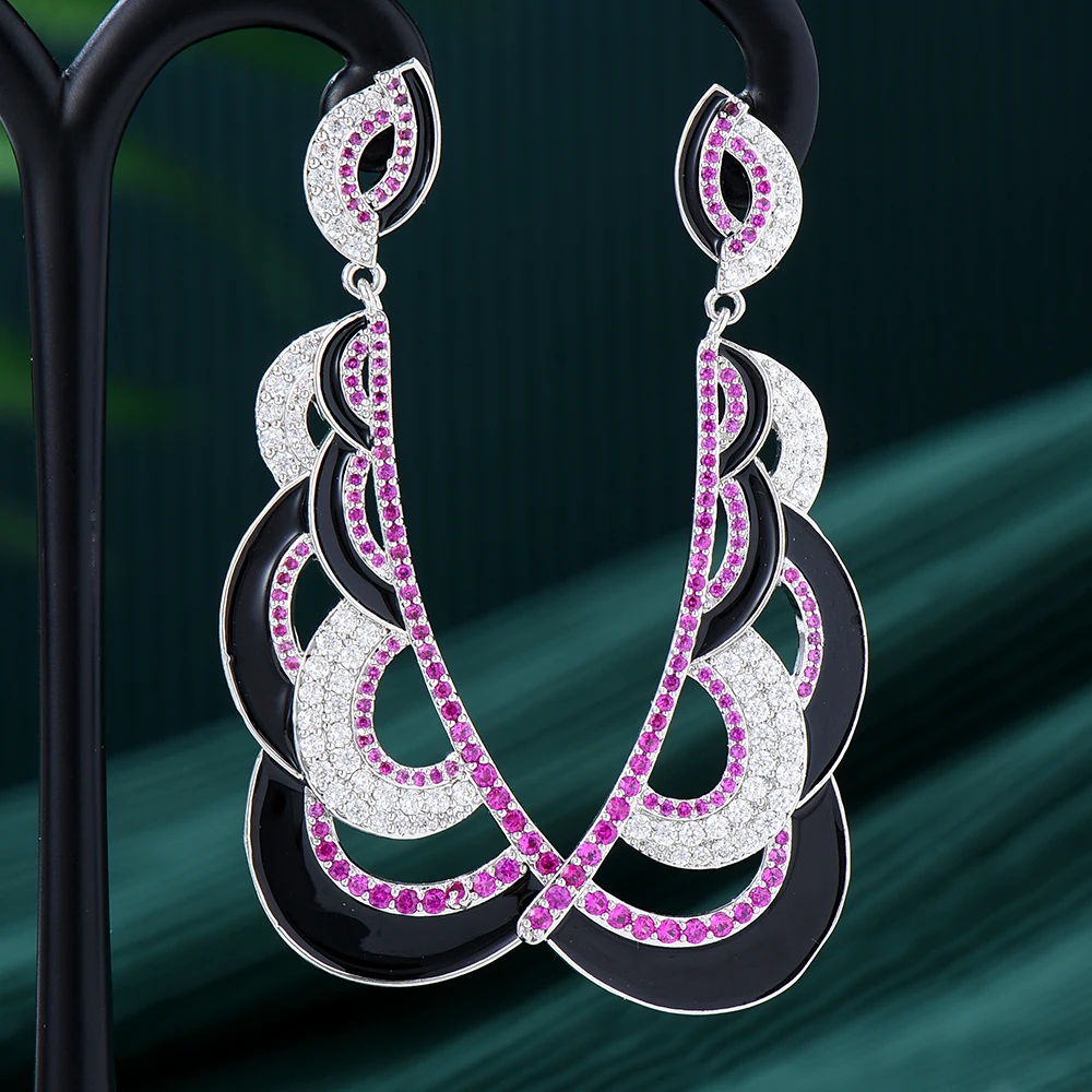 

Missvikki Gorgeous Luxury Original Big Long Earrings For Women Wedding Earrings Jewelry High Quality Original Accessories