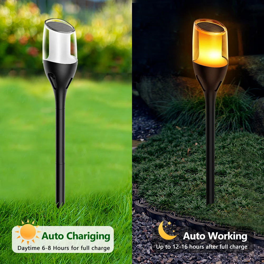 Description Picture 5 of itemD2 1-4PCS Outdoor Solar Lamp Flame Torch Light Flickering Flame Solar Garden Light Landscape Lamp Solar for Yard Lawn Path Decor