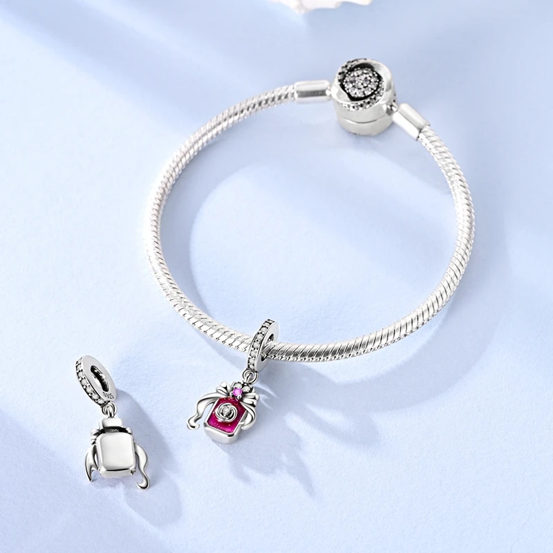 Charms aus 925er-Sterlingsilber, Prinzessinnenkleid, Schnecken-Herz-Anhänger, passend für Armbänder, Perlen, Herstellung von edlem Schmuck für Frauen, Geschenk – Detail 33