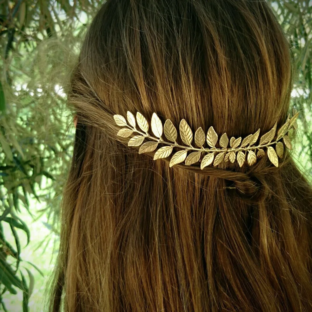 

Fashion Jewelry Vintage Hair Clip Silver Color Gold Color Punk Leaves Comb Hairpins Women Girls Party Accessories Alloy Clip Hai