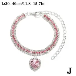 Ciondolo di Cristallo Elegante per Collare per Cani - Collana Regolabile con Strass