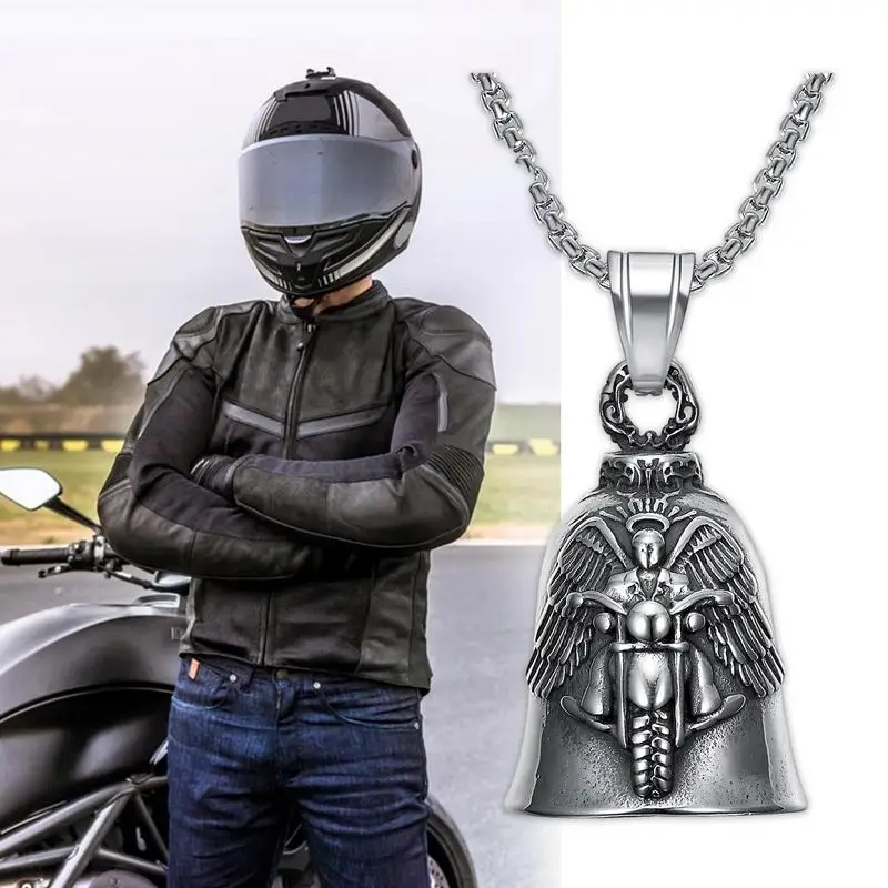 Moto Bell Biker Lucky Bell Vintage Ornament Biker Ride Bell Accessori Moto Lucky Bell For Men Guardian Bell