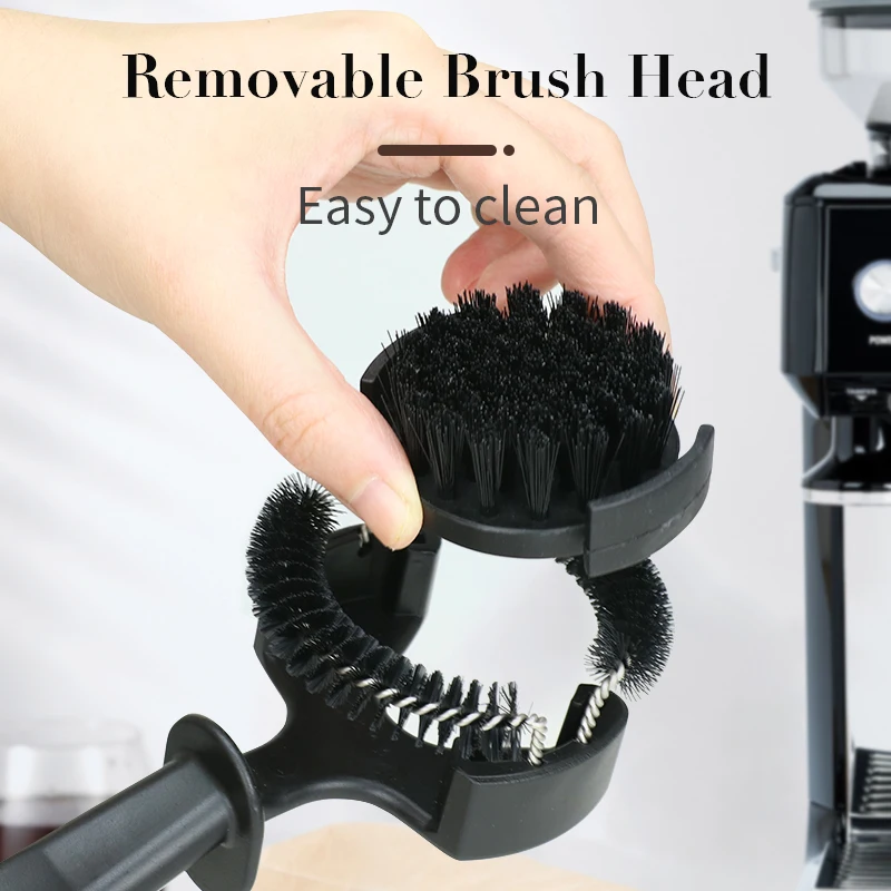 Coffee Cleaning Brush Coffee Machine Cleaner Coffee Cleaning Tool Coffee Machine Brush Cleaner 51mm 58mm Espresso Group Brewing Head Cleaning for DeLonghi Breville Maker Barista Accessories
