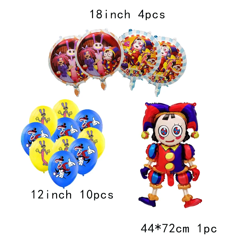 thumbnail image 1 of Increíble decoración con globos de circo digital, suministros para fiestas de cumpleaños, decoración para el día del niño, baby shower, regalo para niña o niño, 1 of 4