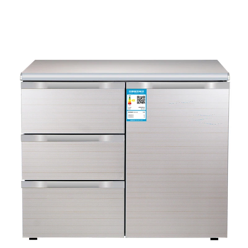 Refrigerator Household Horizontal Kitchen Embedded Three-Drawer Side-By-Door Direct Cooling Refrigerator Freezer 5