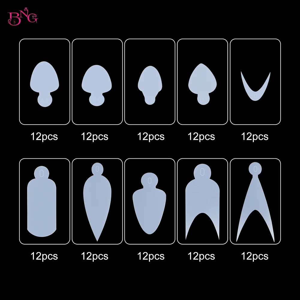 120Pcs Dual Nail Forms Mould Sticker Set