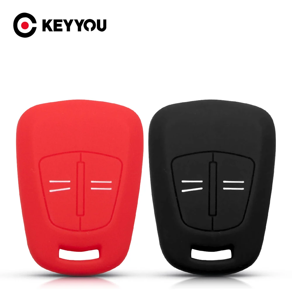 KEYYOU 2 버튼 실리콘 원격 자동차 키 케이스, Opel Vauxhall Corsa Agila Meriva ASTRA H Vectra Zafira Signum 커버 스타일링