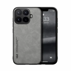 Shockproof Luxury Leather Texture Silky Feel Case with Magnetic Attraction for Xiaomi 17T Pro (Light grey)