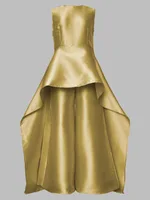 Bonboho 2025 Fashion Solid Color Jumpsuit Round Neck Sleeveless High Waisted Wide Leg Pants One-piece Suit Elegant Evening Dress - Image 4