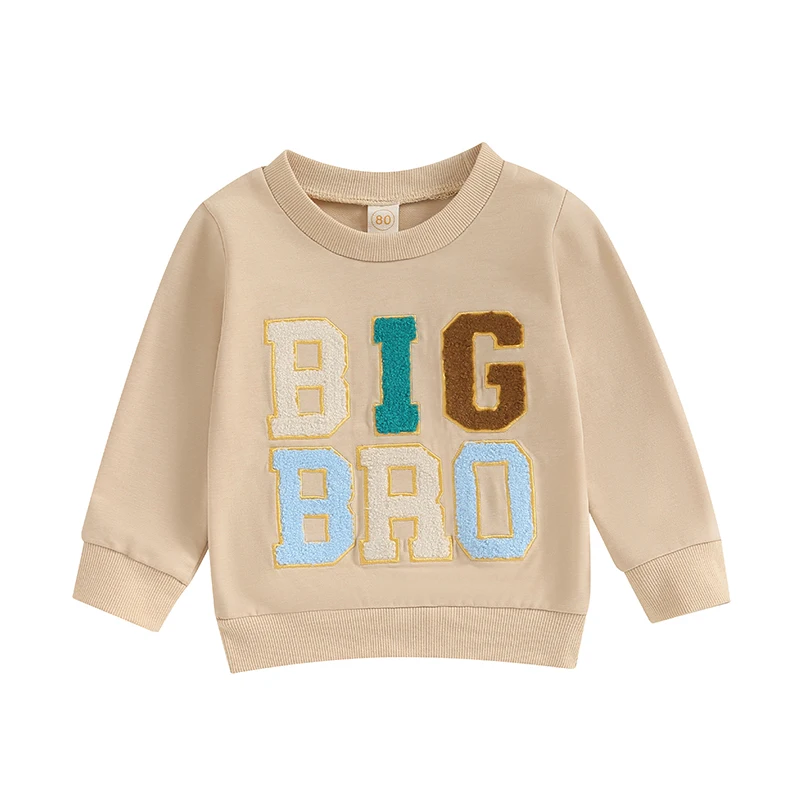 6M-4Y Toddler Baby Boy Big Brother Sweatshirt Crewneck Shirt Fall Winter Clothes 4