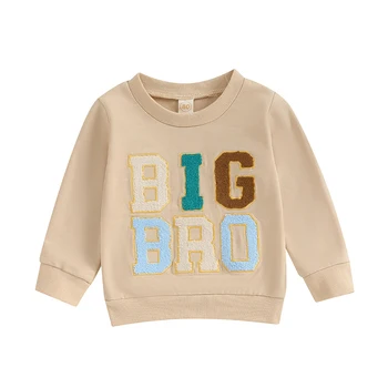 6M-4Y Toddler Baby Boy Big Brother Sweatshirt Crewneck Shirt Fall Winter Clothes 4