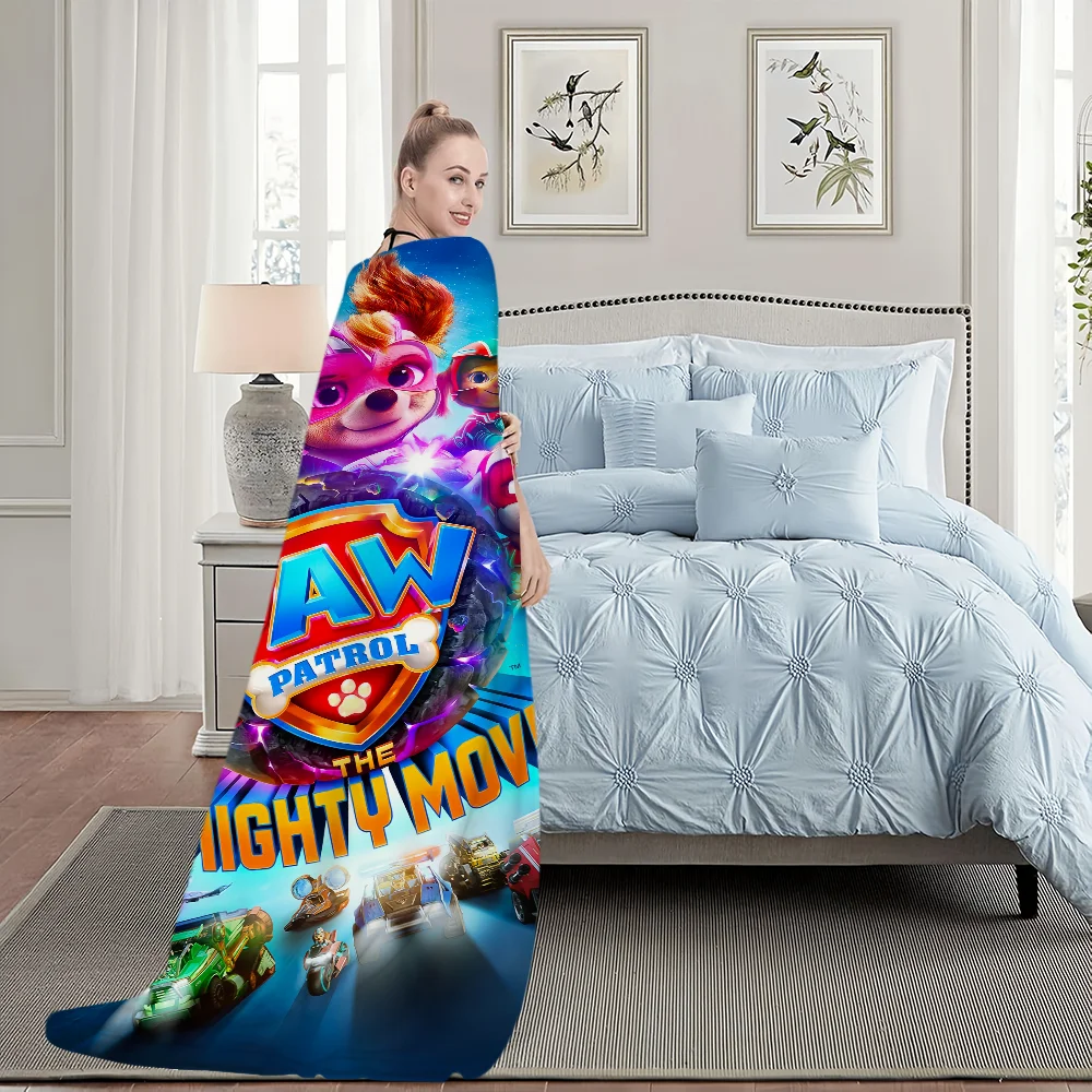 Cartoon Blanket Plush Nap Sofa rug for Living Room Warm Office Bedroom Birthday Home P-Paws Cute-P-Patrols Travel Kid Gifts 5