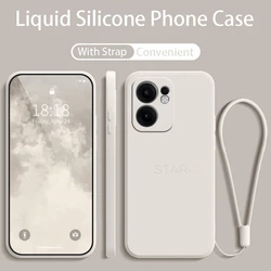Original Liquid Silicone Phone Case with Lanyard - Enhanced Grip and Protection for Reno13 FS 5G (YTSS Antique White)
