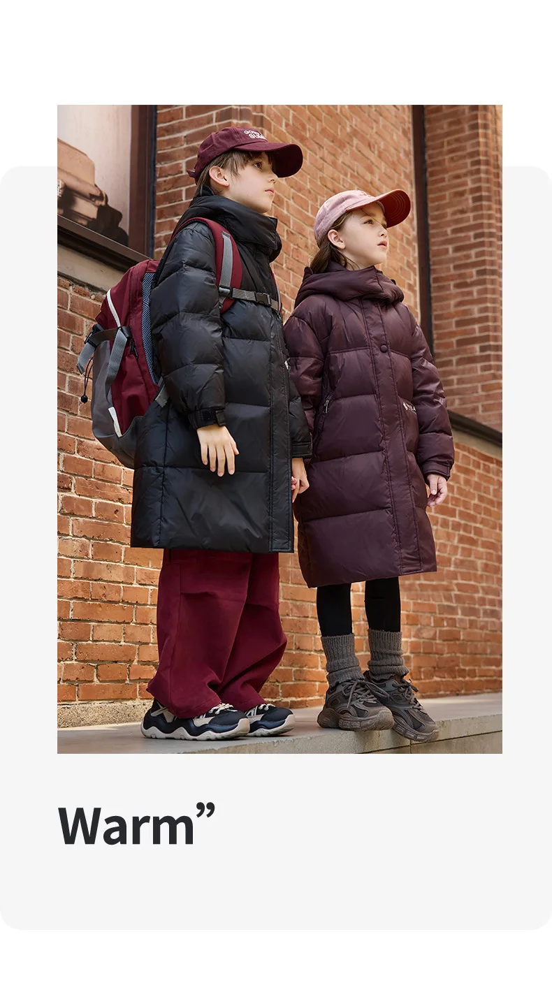 OLEKID 2025 Winter Kinder Daunenjacke Mit Kapuze Dicke Warme Lange Teenager Daunenjacke Mantel 6-14 Jahre Kinder Parka Oberbekleidung Outfit – Detail 5