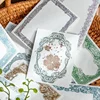 30Sheets Material Base Paper Memo color Book Plant border Writing Decorative Monet Notebooks Writing package Scrapbook 114*75MM 3