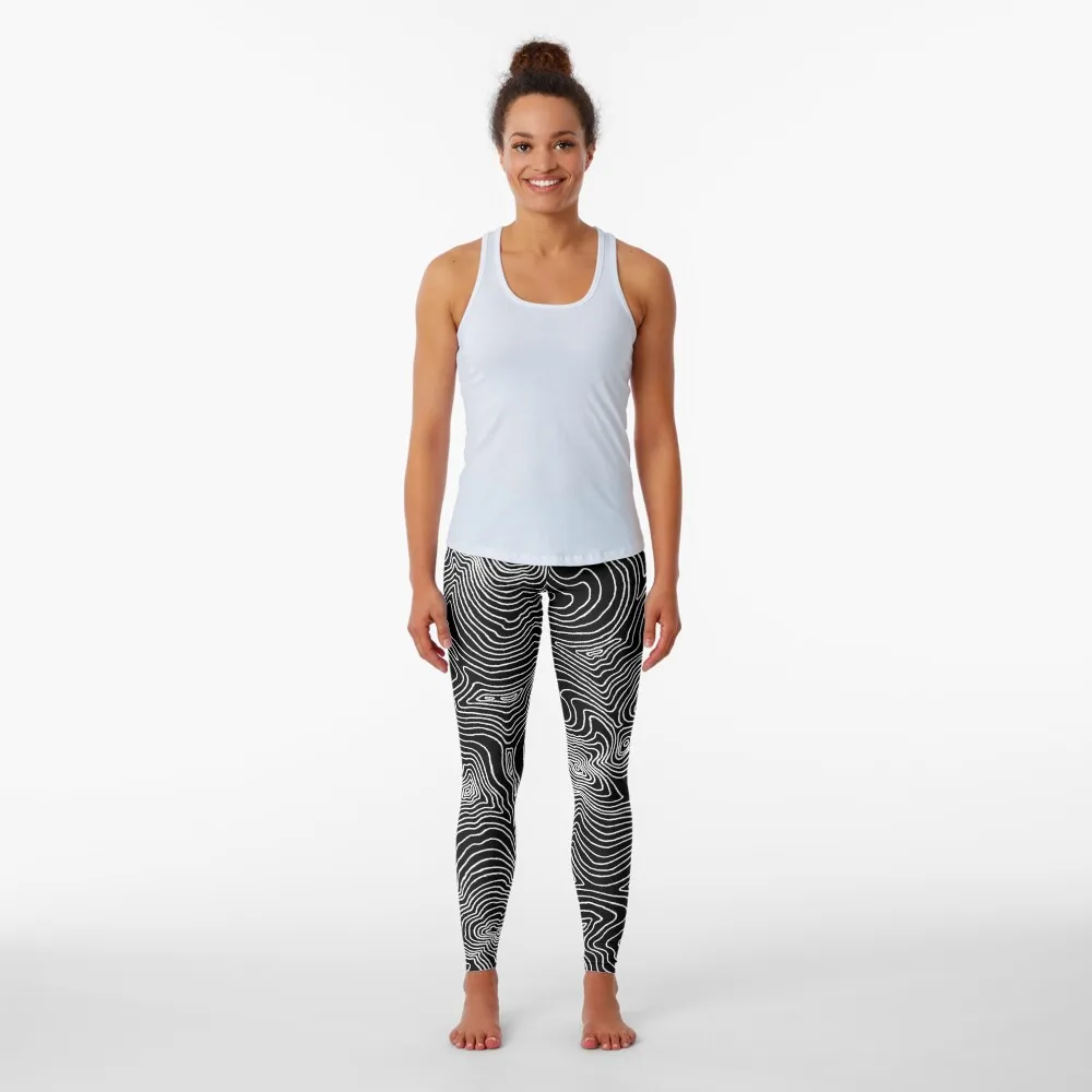 Too Many Topography Lines Dark Leggings sports tennis for Sweatpants Womens Leggings