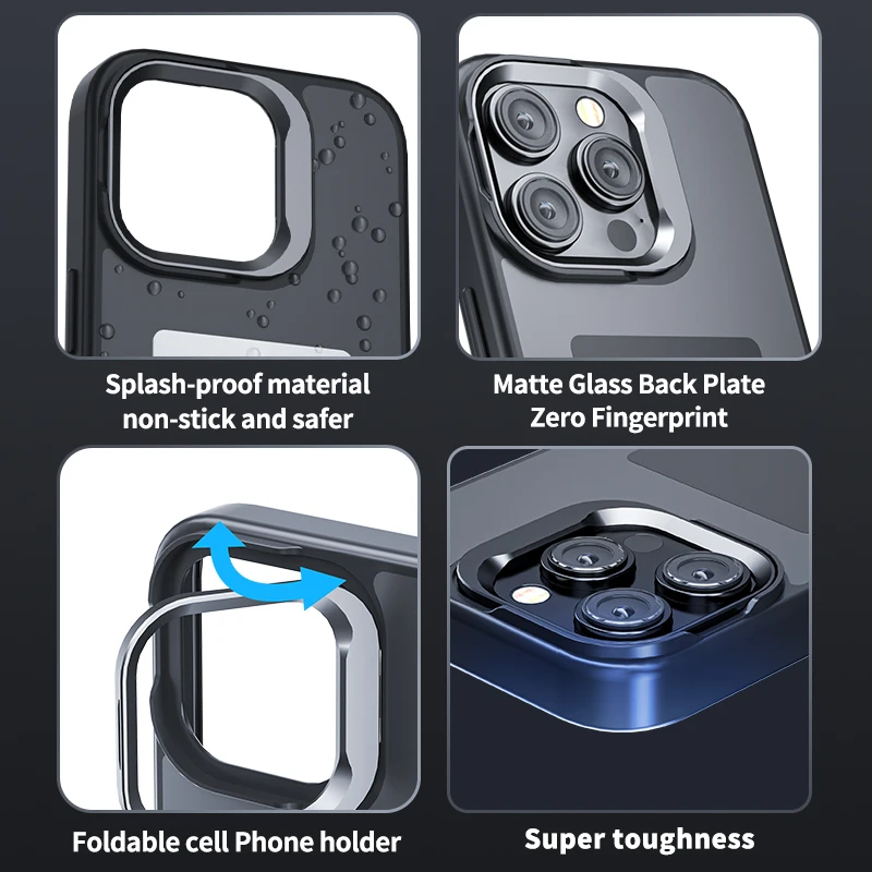 NFC Ink Screen Phone Case with Stand and Customizable Image Display