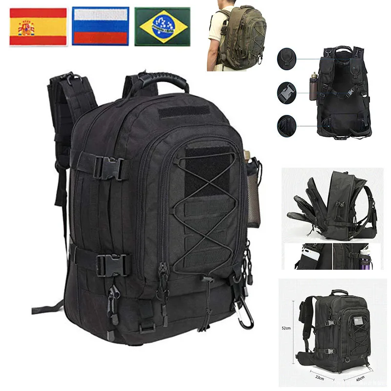 

Outdoor Waterproof Military Tactical Backpack Men Army Molle Assault Rucksack 3P Travel Hiking Camping Hunting Climbing Bags