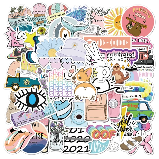 USA Company - Cute Stickers for Water Bottles, Waterproof Stickers for Teens  and Kids (35 Pack) Water Bottle Stickers, Vinyl Stickers, Set of Laptop  Stickers and Water Bottle Stickers for Kids 35 Pieces