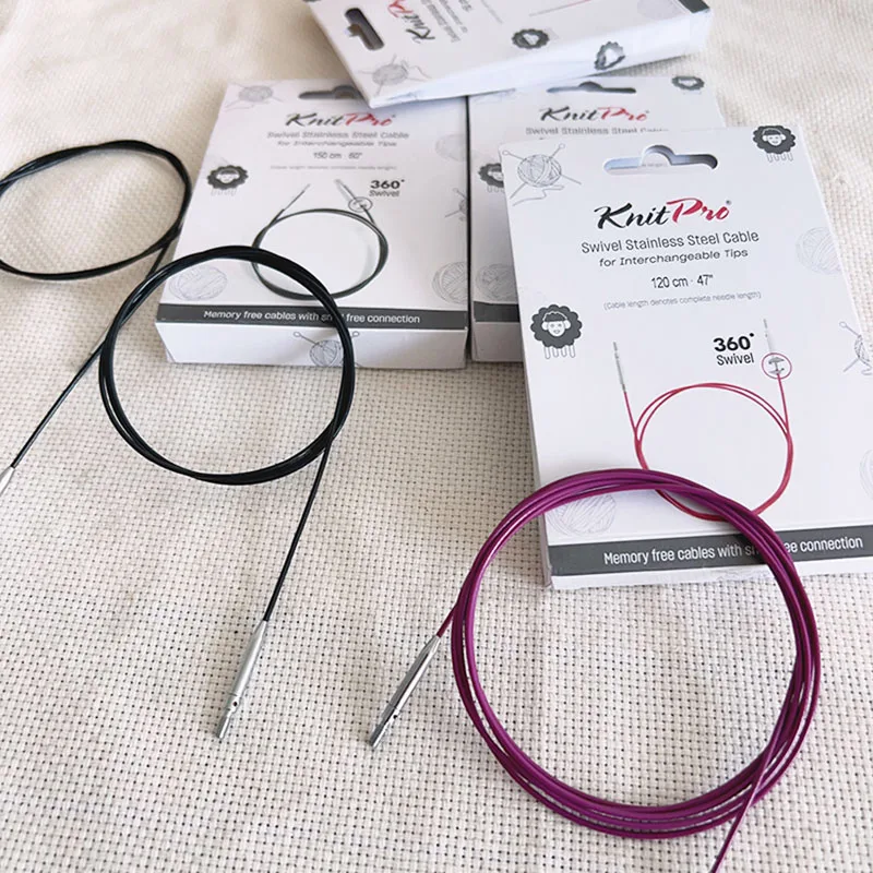 Cavo Per Ferri Da Maglia KnitPro Acciaio Inox Viola - 56cm Per Ferri Da 80cm - Foto 4