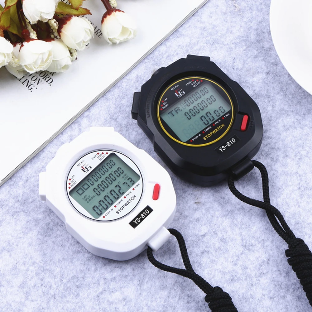 Professional Handheld Digital Stopwatch Chronograph Sports Training Timer Stop Watch 0.01s Precision Timer Tools 6