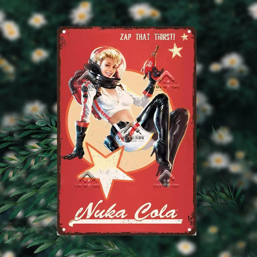 Metal Wall Signs Nuka Cola Drink Posters The Ultimate Wall Decor for Pub Gaming Vibes