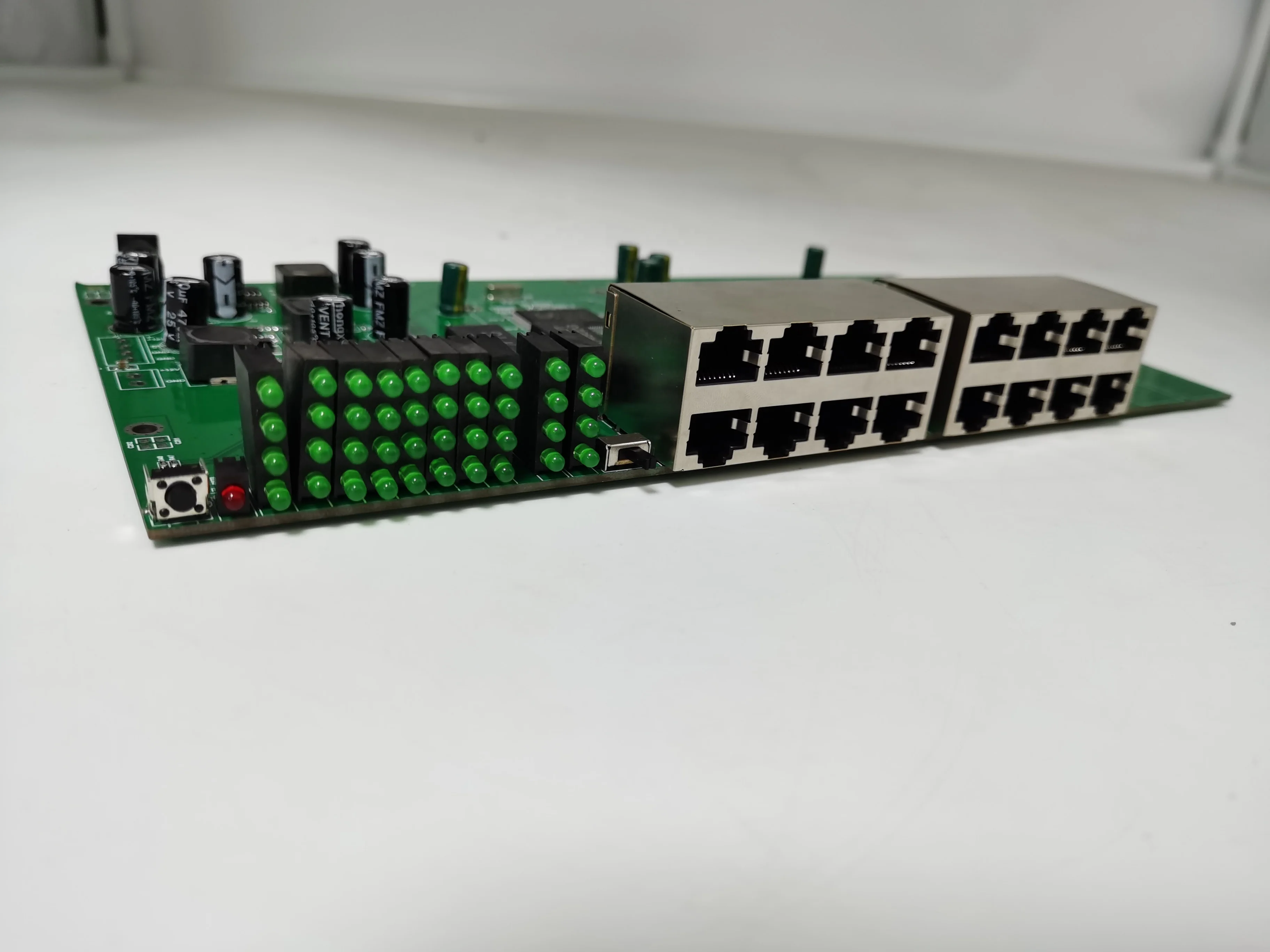 16 Port 10/100/1000M Reverse POE with 2 Gigabit SFP port LAN Reverse POE PCBA