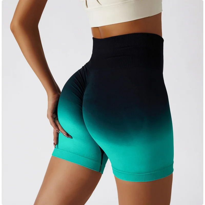 Women Seamless Gym Shorts Hanging Dye High Waist Peach Hip Lift Yoga Sports Tight Shorts Fitness Running Cycling for sports shorts,running shorts,yoga shorts,workout shorts,seamless shorts