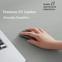 Leather Desk Pad Protector, Large Desktop Mat, Office Desk Mat, Non-Slip PU Leather with Stitched Edges Desk Blotter, Mouse Pad 3