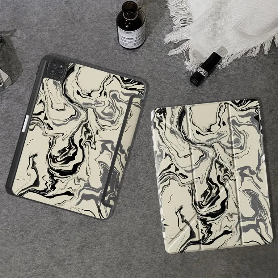 Marble Swirl Tablet Case with Holder and Cover