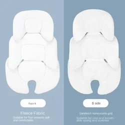 Universal Baby Stroller Seat Cushion - Double - Sided, Multifunctional Comfort Mat for Kids (White)