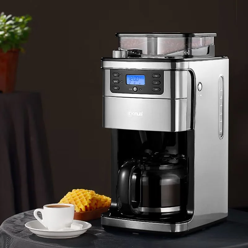 1000W Coffee Maker Machine Home Automatic LED-display Bean Grinder Fresh  Grinding American Espresso Coffee Tea Milk Drip Pot - AliExpress