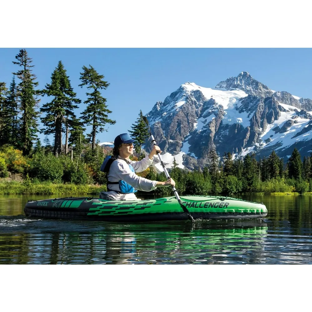 

Challenger Inflatable Kayak Series: Includes Deluxe 86in Kayak Paddles and High-Output Pump – SuperStrong PVC