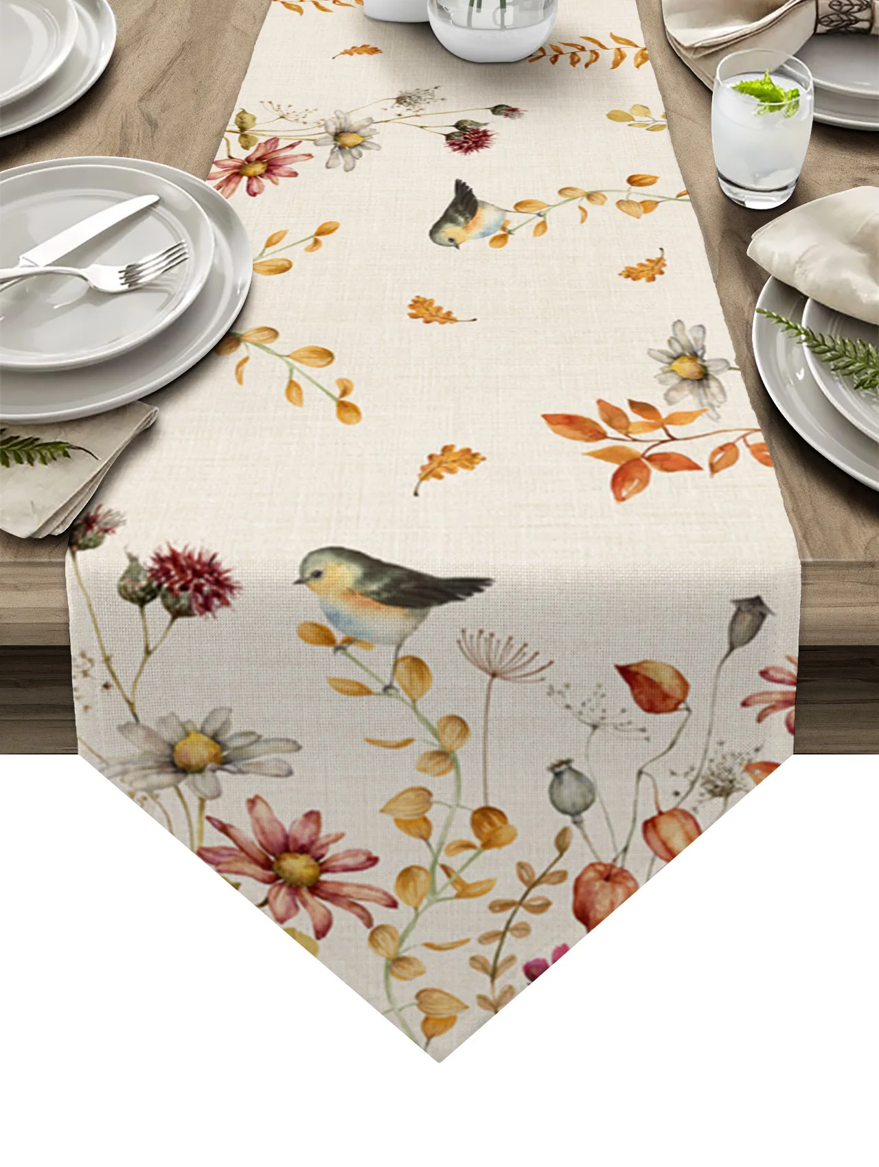 

Thanksgiving Autumn Plants Wildflowers Decoration Tablecloth Table Runner Wedding Decor Party Decor Supplies Table Runners