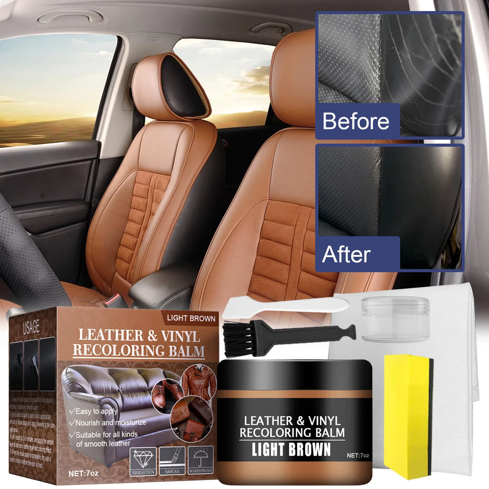 Leather Repair Kits for Couches Dark Brown, Leather Repair Kit for Couch  Leather