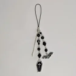 Enchanted Gothic Bearies Phone Charms - Spooky Pastel Grunge Aesthetic (Black)