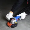 HERZO 5inch Angle Grinder with Dust Shroud 2pcs Grinding Kit DIY Dustless Tools 5
