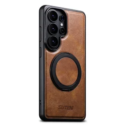 All - Package Soft Rubber Magnetic Phone Case with 360 - Degree Rotating Stand - Galaxy S23 Ultra (KDS G3 YouLaWen)