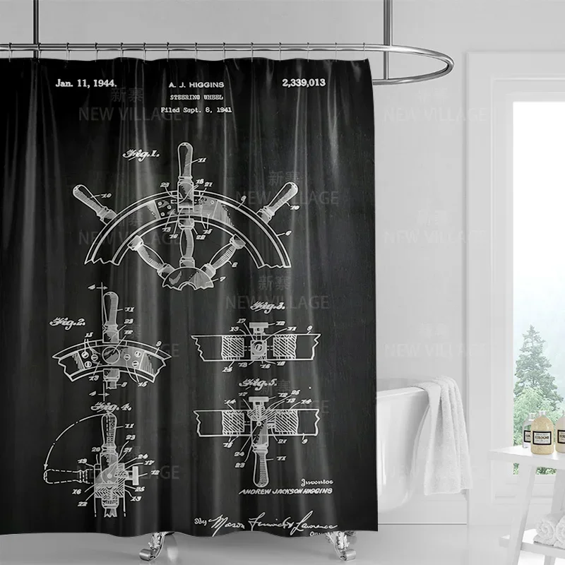 Abstract geometric graffiti shower curtain Nordic minimal wind waterproof fabric bathroom curtain shower curtain 180x200 6