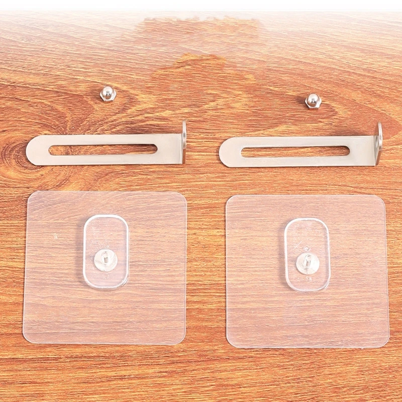 

5Pcs Self-Adhesive Furniture Straps Metal Furniture Wall Anchors Anti-tip Prevention Device for Improve Furniture Safety